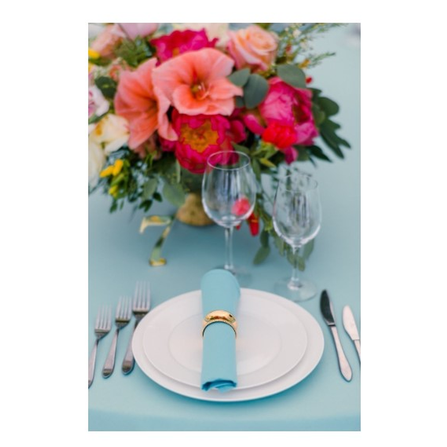 Салфетка полиэстер светло-голубая - Фото миниатюра 2