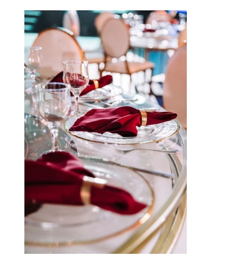 Салфетка полиэстер темно-бордовая