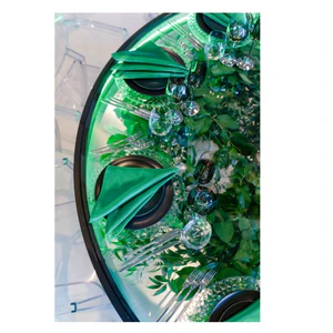 Салфетка атласная зеленая - Фото 2