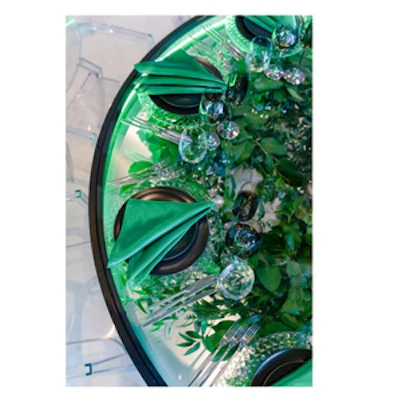 Салфетка атласная зеленая - изображение 2