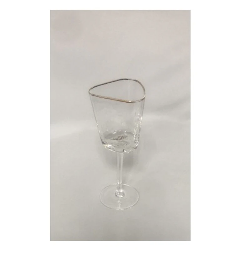 Бокал для вина  "Блум" с золотым кантом