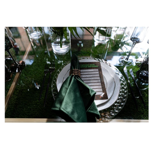 Салфетка бархатная лесной зеленый - Фото 3