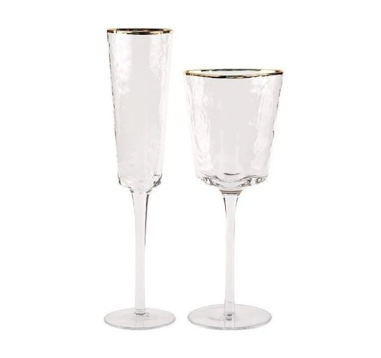 Набор бокалов "Блум"  с золотым кантом