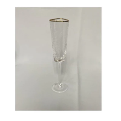 Бокал для шампанского "Блум" с золотым кантом - изображение 3
