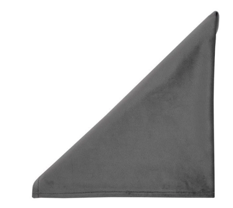 Салфетка бархатная темно-серая