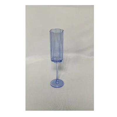 Бокал для шампанского "Флорал" небесно-голубой - изображение 2