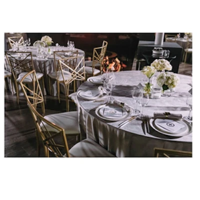 Скатерть круглая бархат светло-серая - изображение 3