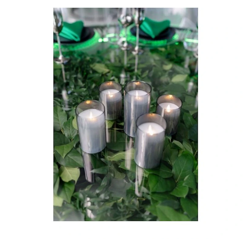 Свеча "Файр" 10см дымчатая (нейтральный свет)