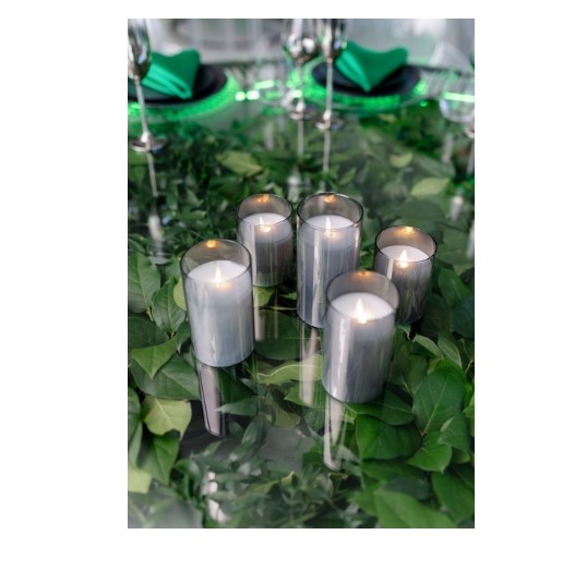 Свеча "Fire" 10см дымчатая (нейтральный свет)