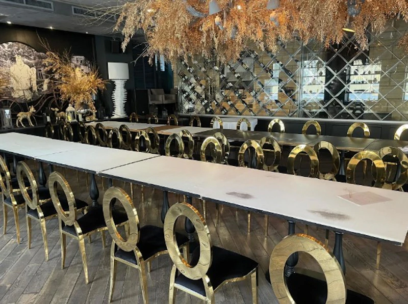 Стул «Элемент» золото, черный бархат