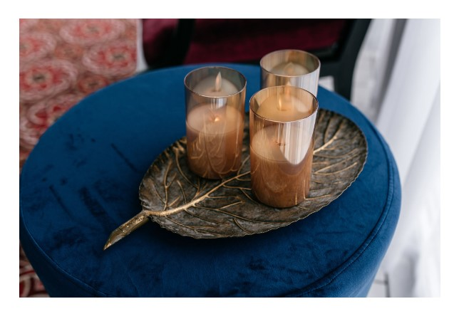 Свеча "Файр" 10 см золото(нейтральный свет)