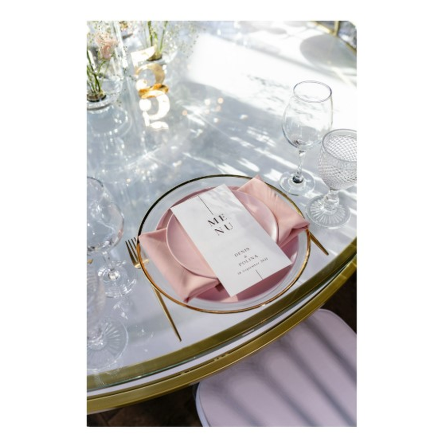 Салфетка полиэстер бледно-розовая - Фото миниатюра 2