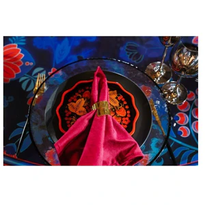 Салфетка бархатная рубиново-красная - Фото 5