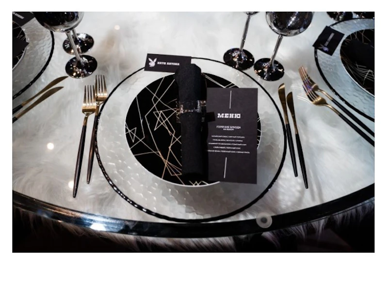 Подстановочная тарелка "Минимал" c черным кантом