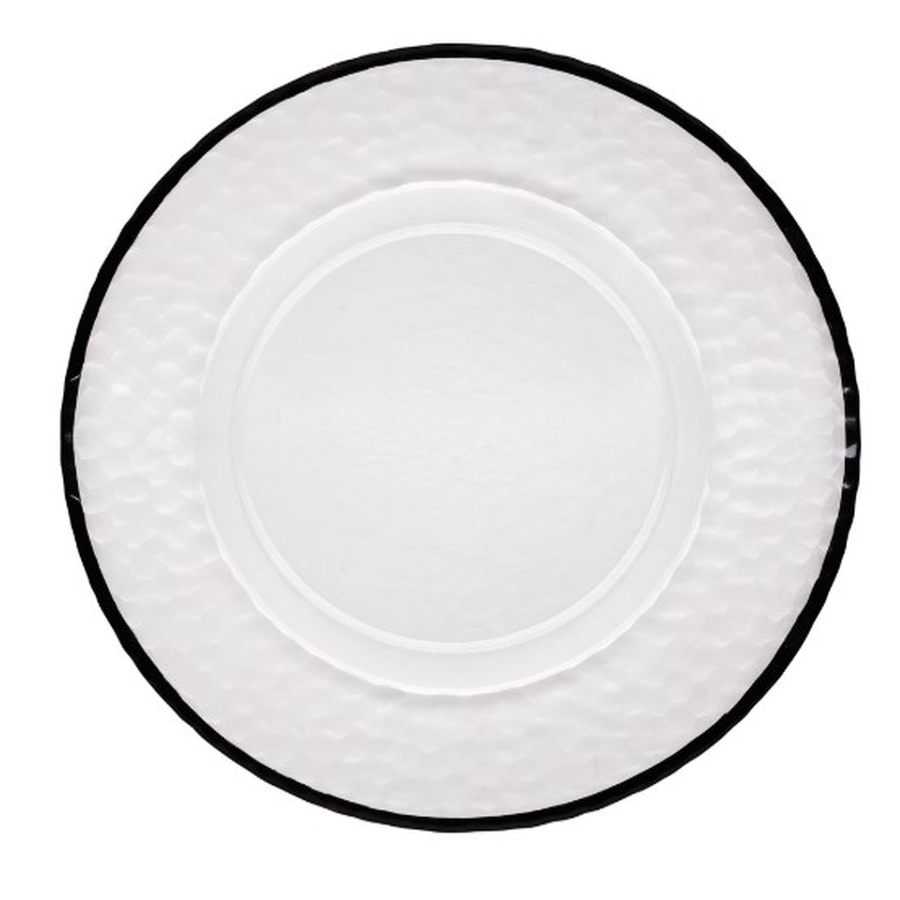 Подстановочная тарелка "Минимал" c черным кантом - Фото миниатюра 1