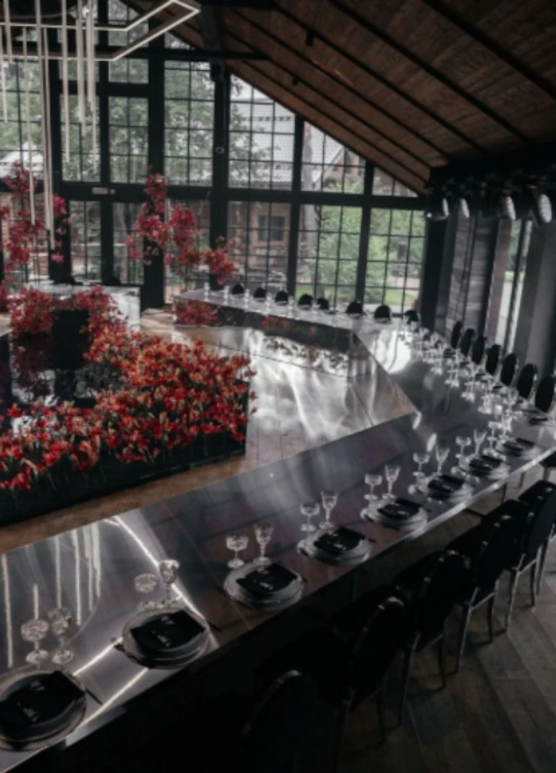 Стул «Вашингтон» серебро, черный бархат