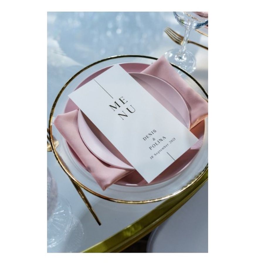 Салфетка полиэстер дымчато-розовая - Фото миниатюра 2