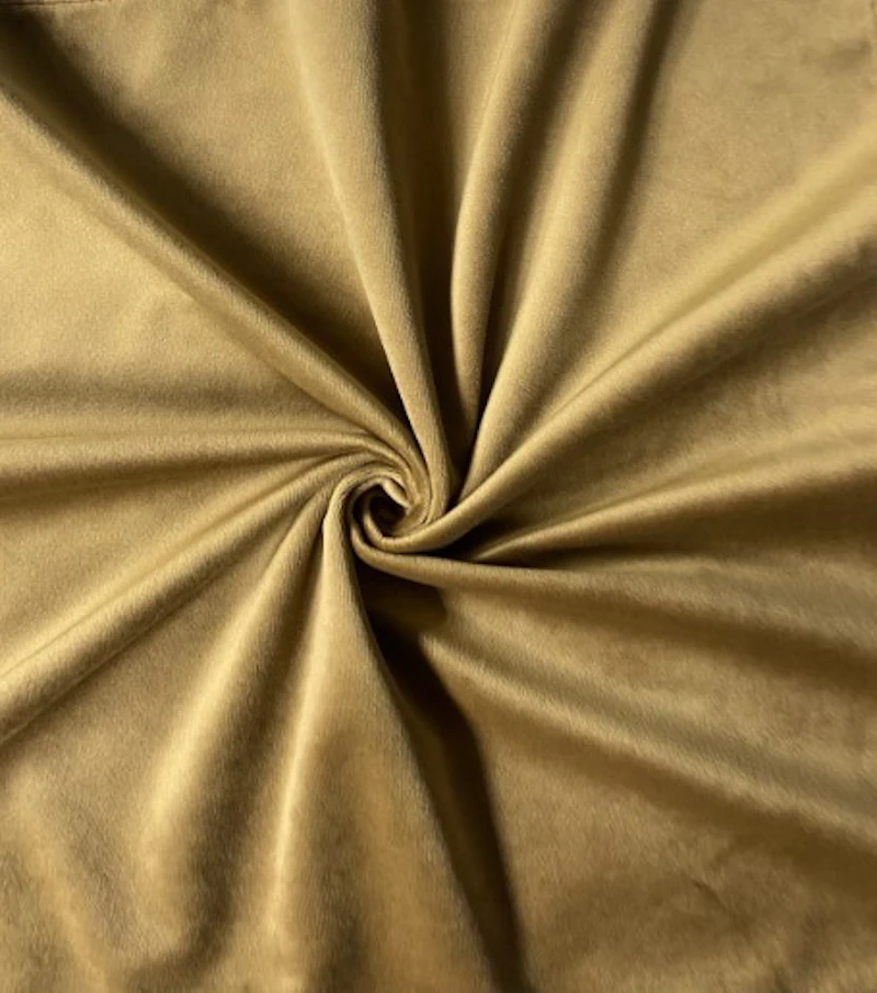 Скатерть круглая бархат темно-золотая