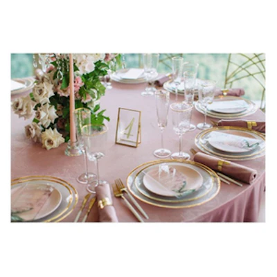 Бокал для вина  "Блум" с золотым кантом - изображение 2