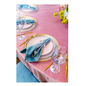 Салфетка бархатная пыльно-голубая - Фото 2