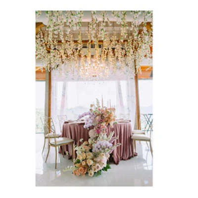 Скатерть круглая бархат пыльно-розовая - изображение 4