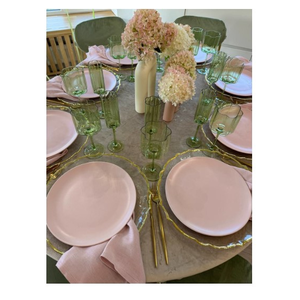 Тарелка "Лия" прозрачная с золотым кантом - Фото 5