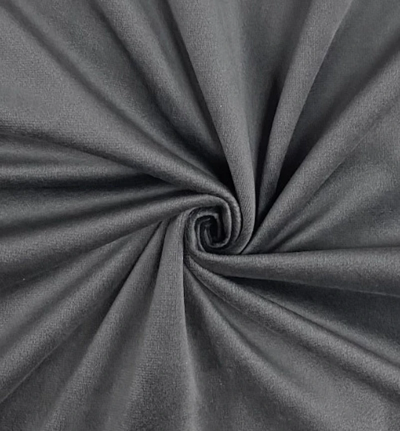 Скатерть бархат темно-серая прямоугольная