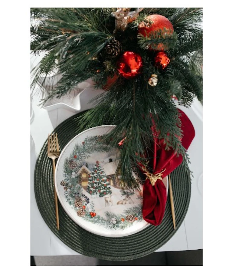 Салфетка бархатная рубиново-красная