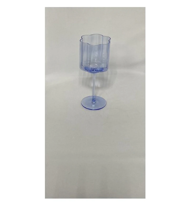 Бокал для вина "Флорал" небесно-голубой