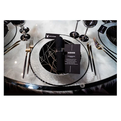 Подстановочная тарелка "Минимал" c черным кантом - изображение 3