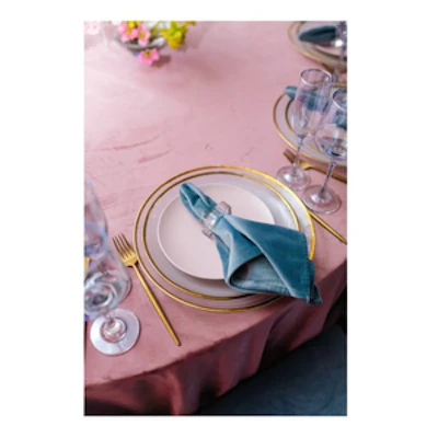 Салфетка бархатная пыльно-голубая - изображение 4