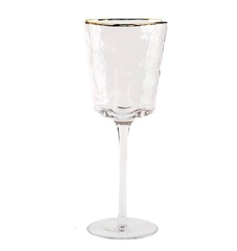 Бокал для вина "Блум" с золотым кантом