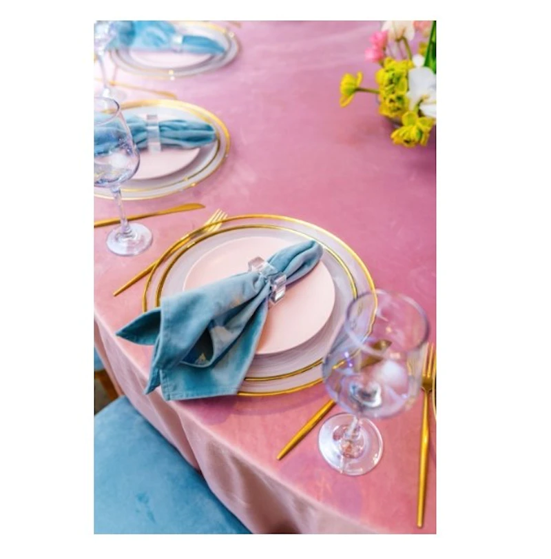 Подстановочная тарелка "Белый дым" с золотым кантом