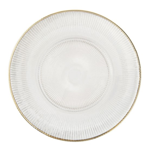 Подстановочная тарелка "Техно" c золотым кантом