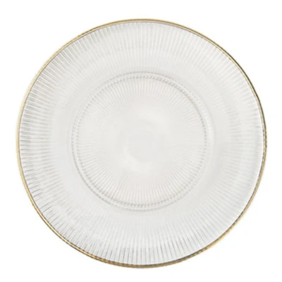 Подстановочная тарелка "Техно" c золотым кантом - изображение 1
