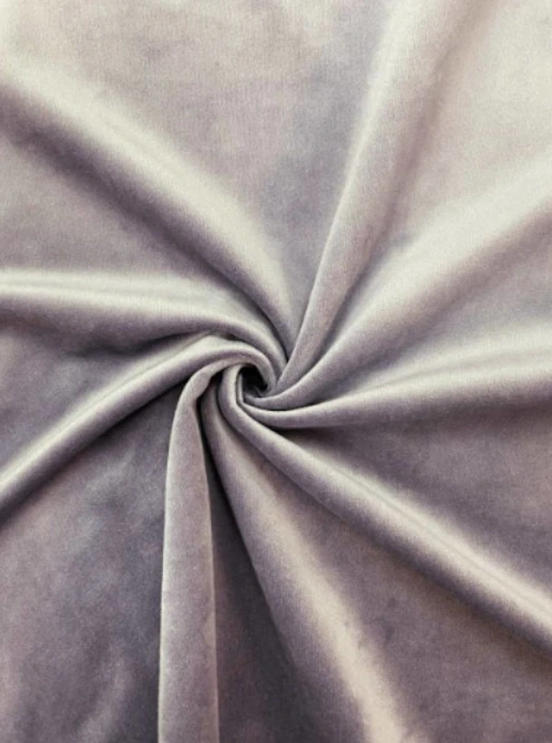 Скатерть круглая бархат платиново-серая