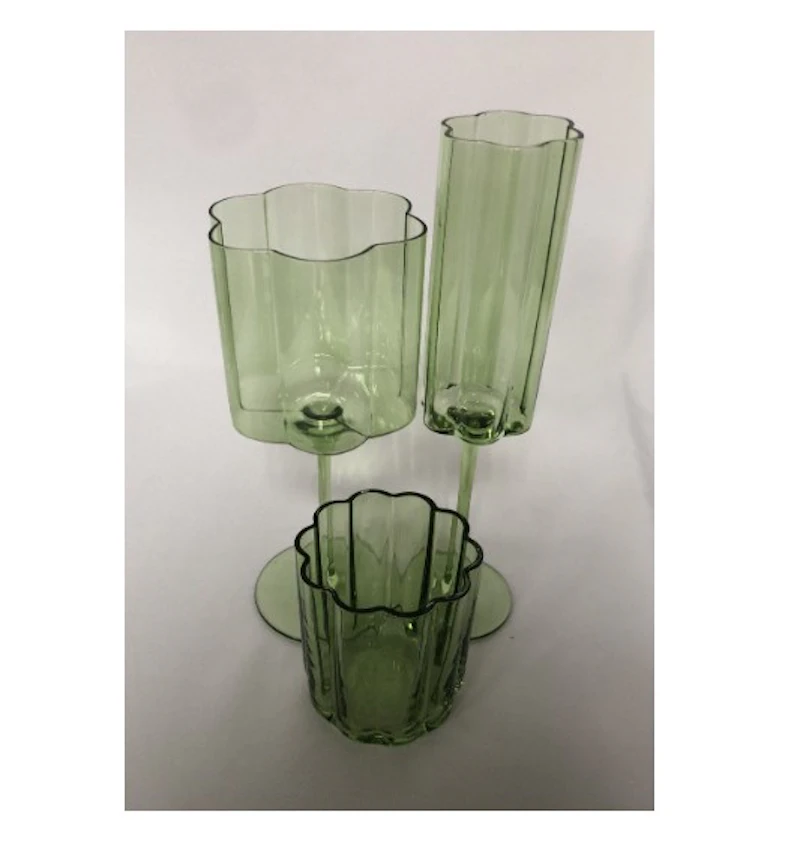 Набор бокалов "Флорал" cалатовый