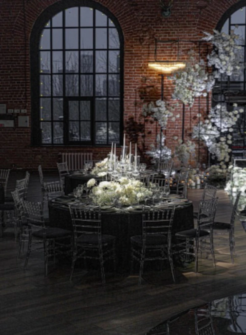 Стул «Тиффани» прозрачный, черный бархат