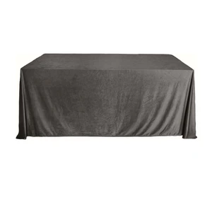 Скатерть бархат графитовая прямоугольная