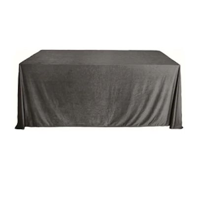 Скатерть бархат графитовая прямоугольная - изображение 1