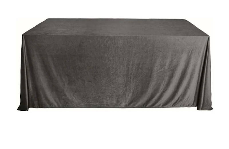 Скатерть бархат графитовая прямоугольная
