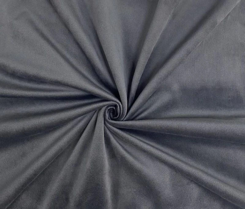 Скатерть круглая бархат графитовая