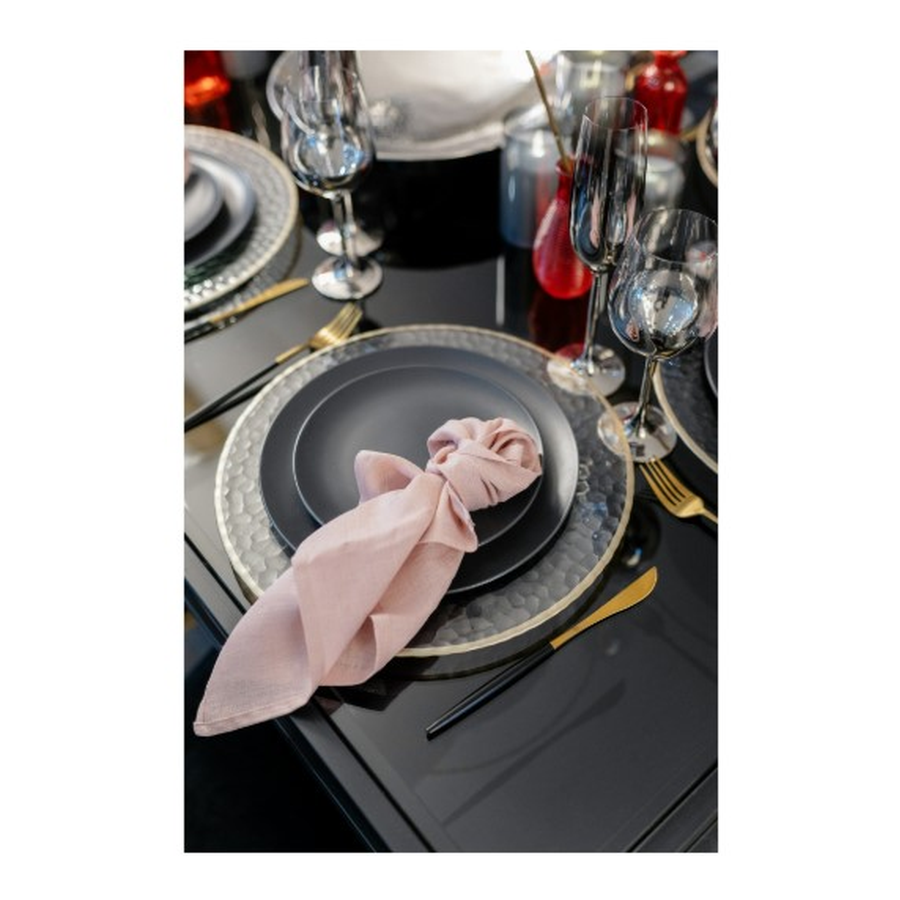 Салфетка из льна розовая - Фото миниатюра 2