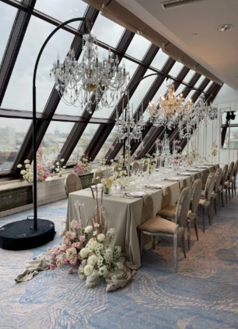 Стул «Вашингтон» серебро, бежевый бархат