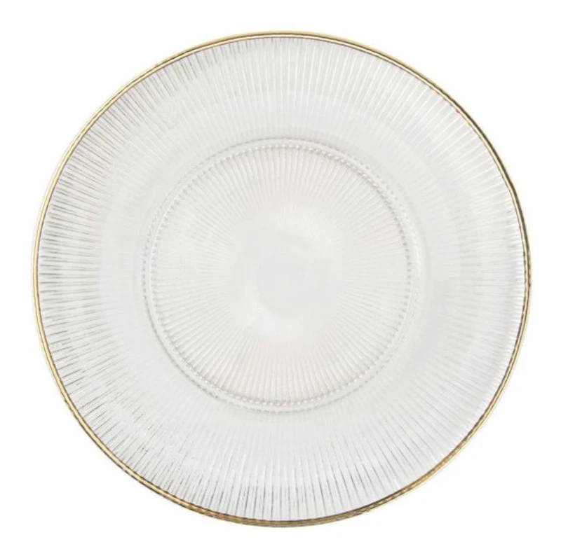 Подстановочная тарелка "Техно" c золотым кантом