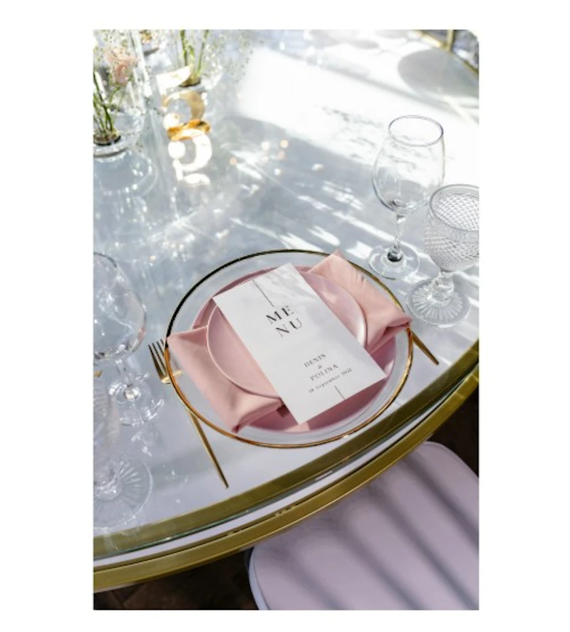 Салфетка полиэстер бледно-розовая