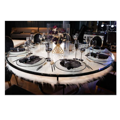 Стол  "Лофт" черный, прозрачная столешница, черное подстолье - изображение 3