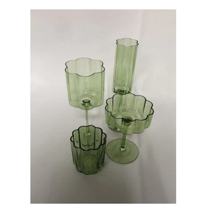 Набор бокалов "Флорал" cалатовый