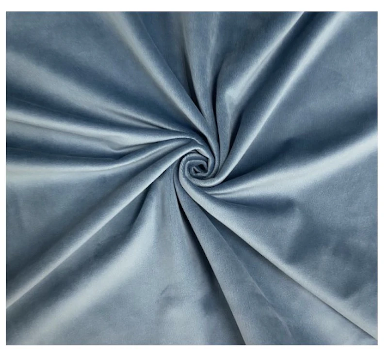 Салфетка бархатная пыльно-голубая