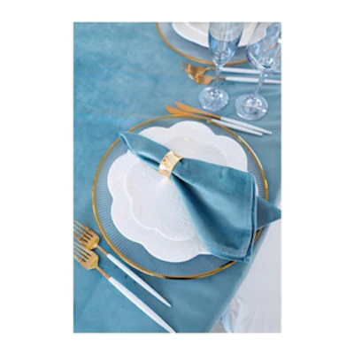 Салфетка бархатная пыльно-голубая - изображение 3